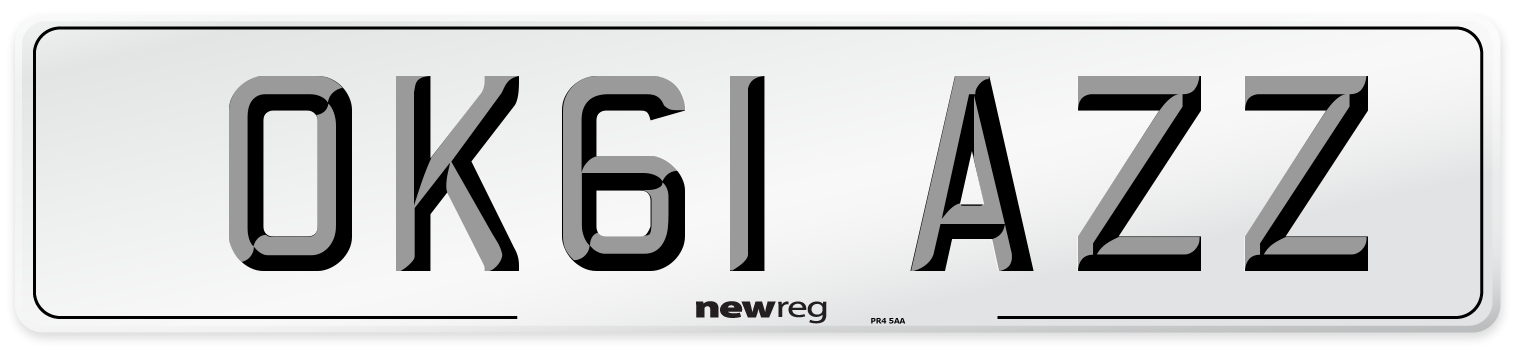 OK61 AZZ Number Plate from New Reg